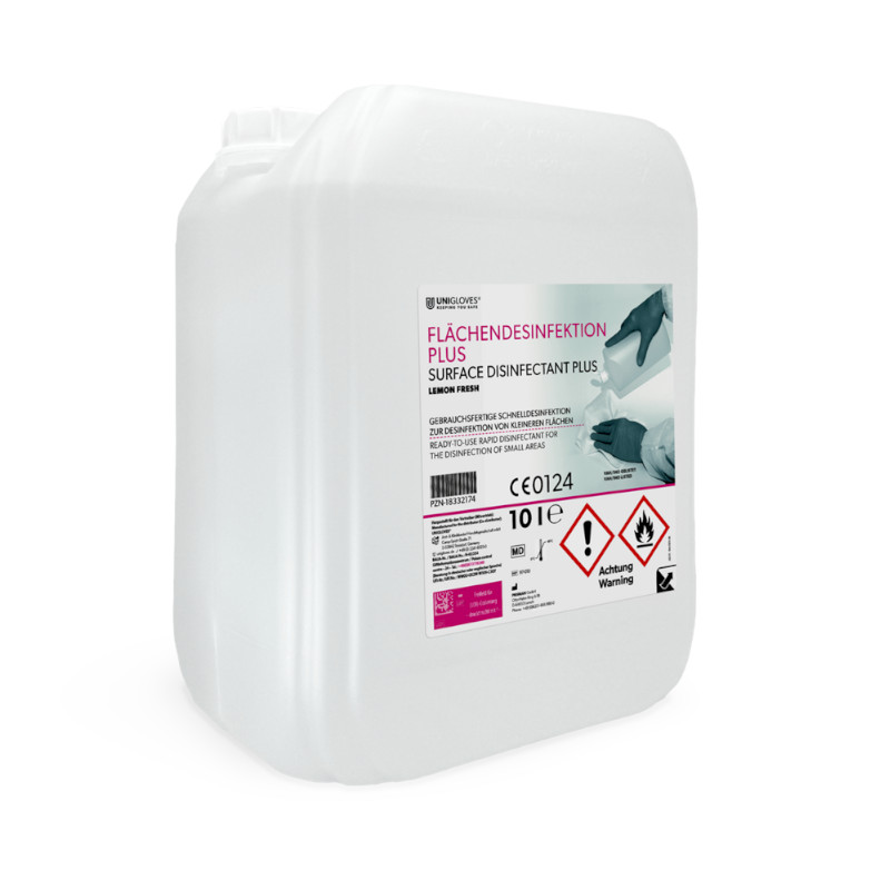 Unigloves Flächendesinfektion PLUS, Lemon 5 Liter Kanister Unigloves Flächendesinfektion PLUS, Lemon 5 Liter Kanister