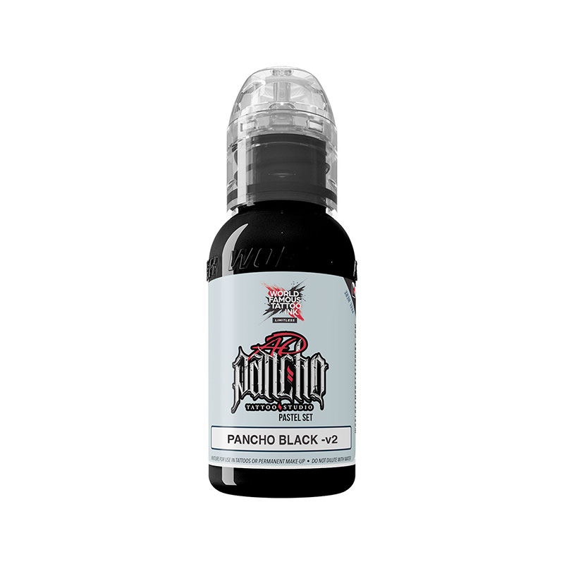 World Famous Limitless Tattoo Farbe - Pancho Black v2, 30 ml