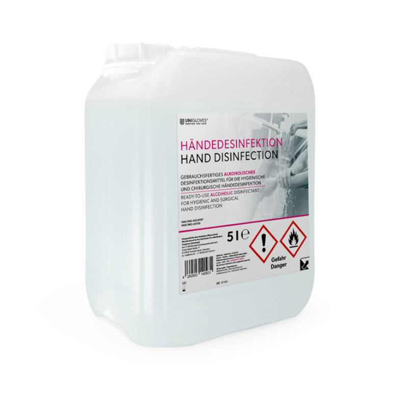 Unigloves Haut und Händedesinfektion 5 Liter Unigloves Haut und Händedesinfektion 5 Liter