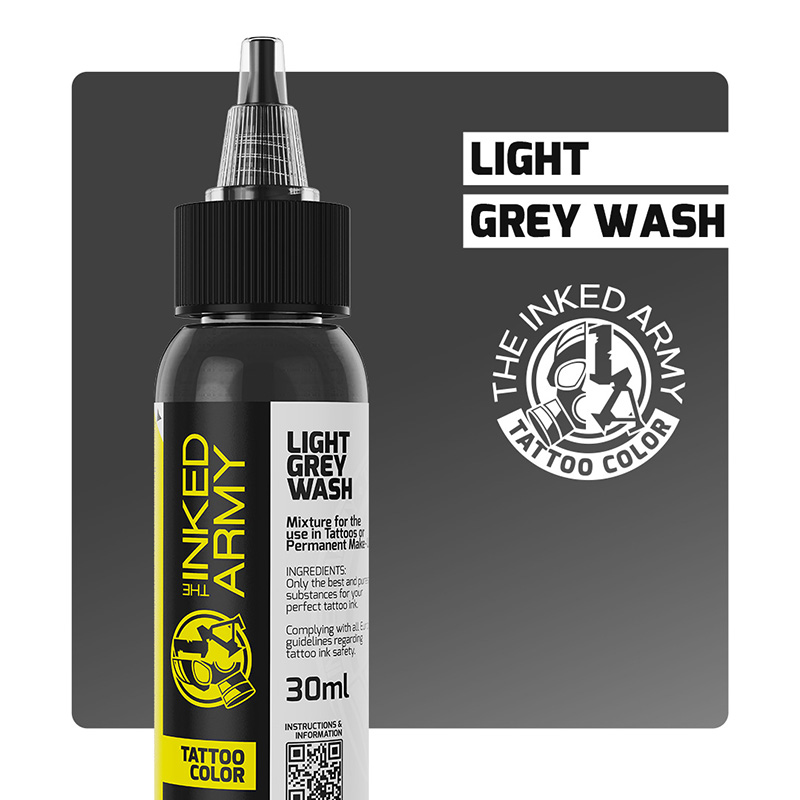 The Inked Army Tattoo Color - Light Grey Wash, 30 ml