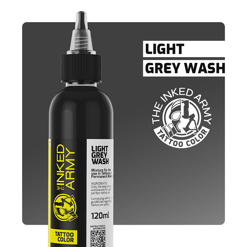 The Inked Army Tattoo Color - Light Grey Wash, 120 ml