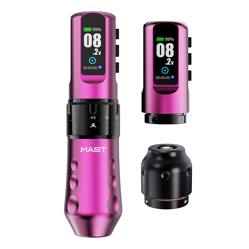 Dragonhawk Mast Flip4 Pro Wireless Tattoo Pen, Magenta