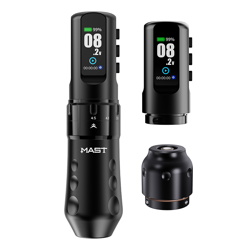 Dragonhawk Mast Flip4 Pro Wireless Tattoo Pen, Schwarz