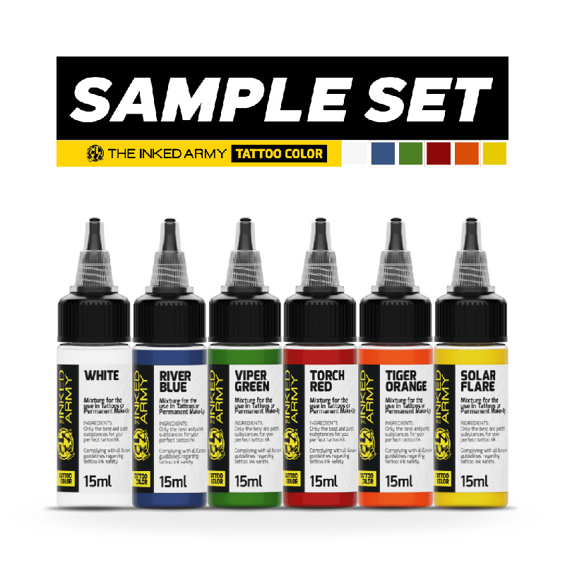 The Inked Army Tattoo Color - Sample Set, 6 x 15 ml