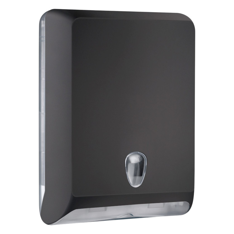 racon® Falthandtuchspender Colored-Edition designo L, schwarz