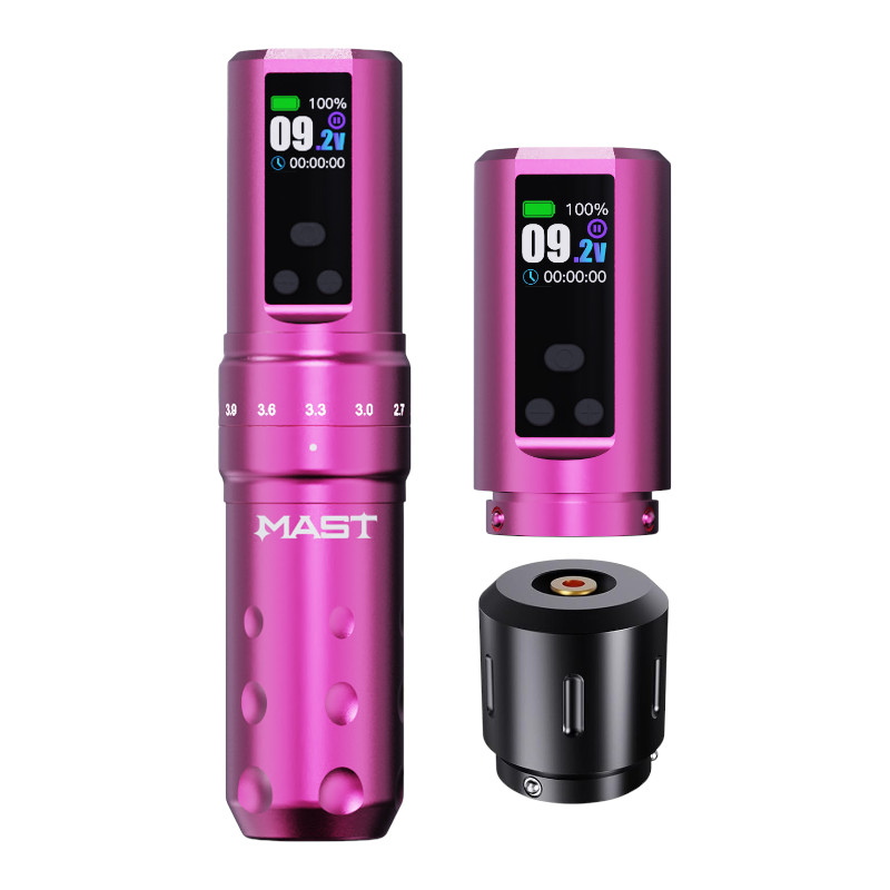 Dragonhawk Mast Fold 2 Pro Wireless Tattoo Pen, pink