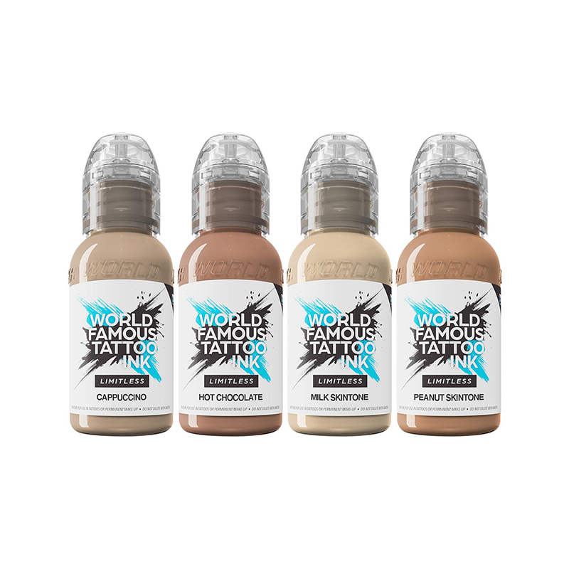 World Famous Limitless Tattoo Ink - Santucci Skin Tone Set - 4 x 30 ml