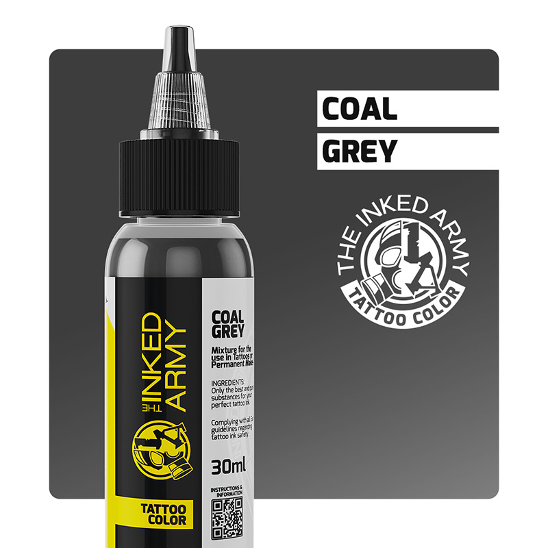 The Inked Army Tattoo Color - Coal Grey, 30 ml