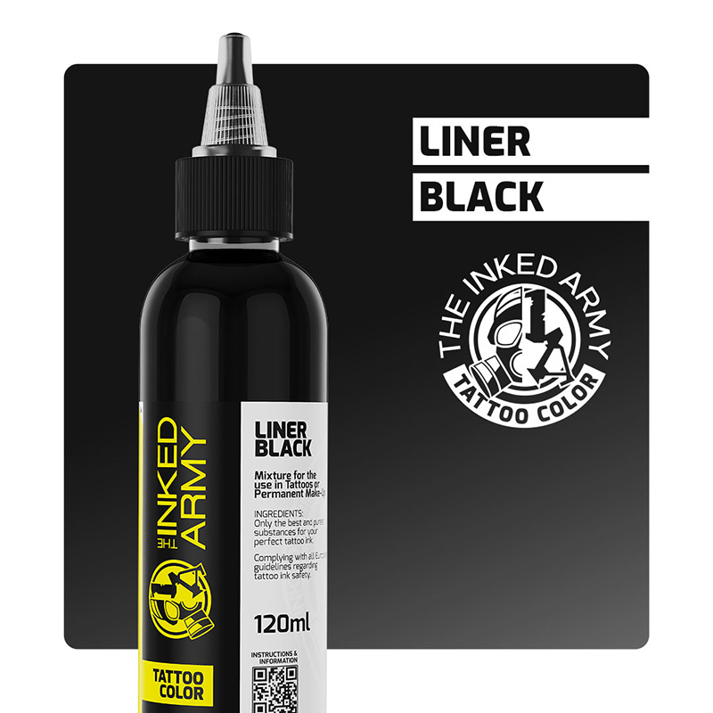 The Inked Army Tattoo Color - Liner Black, 120 ml