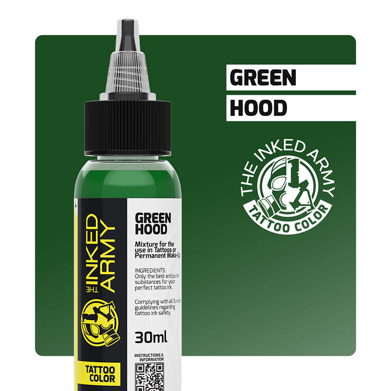 The Inked Army Tattoo Color - Green Hood, 30 ml