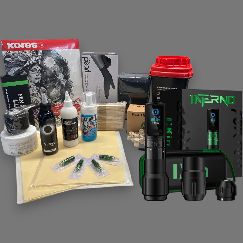 Starter set for tattoo apprentices Premium - Inferno wireless