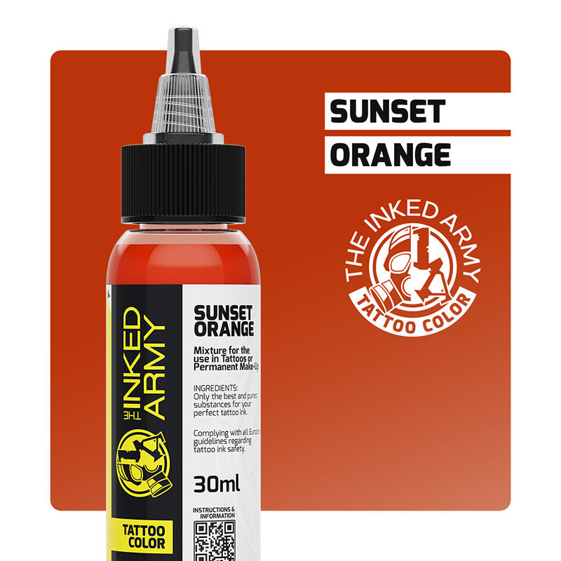 The Inked Army Tattoo Color - Sunset Orange, 30 ml