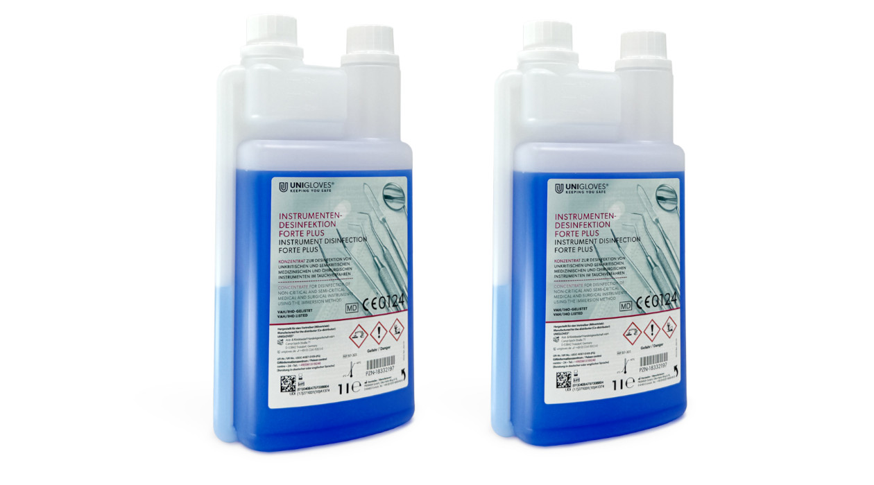 Instrumentendesinfektion Forte PLUS – 1, 5 Oder 10 Liter Flasche, VAH-gelistet, Viruzid Von Unigloves