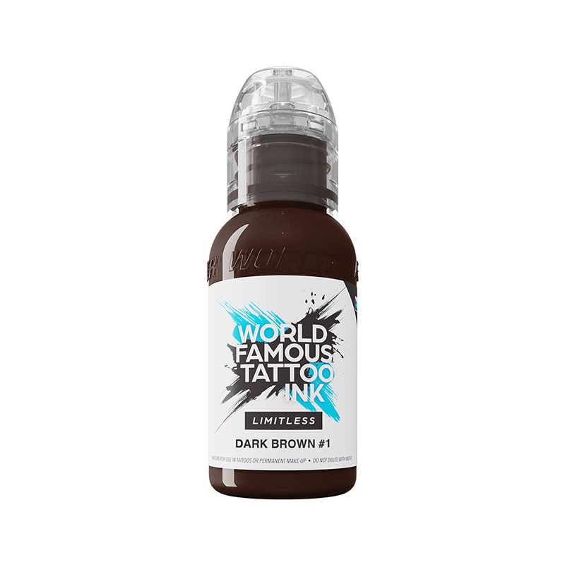 World Famous Limitless Tattoo Farbe - Dark Brown 1, 30 ml