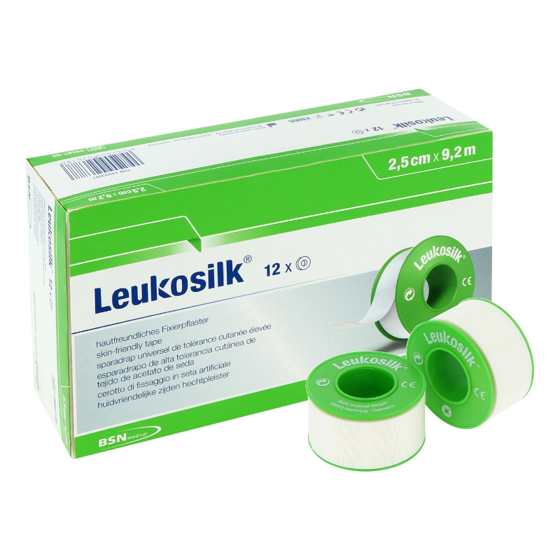 Leukosilk adhesive plaster on a roll, white
