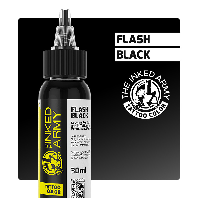 The Inked Army Tattoo Color - Flash Black, 30 ml
