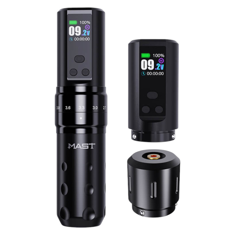 Dragonhawk Mast Fold 2 Pro Wireless Tattoo Pen, schwarz