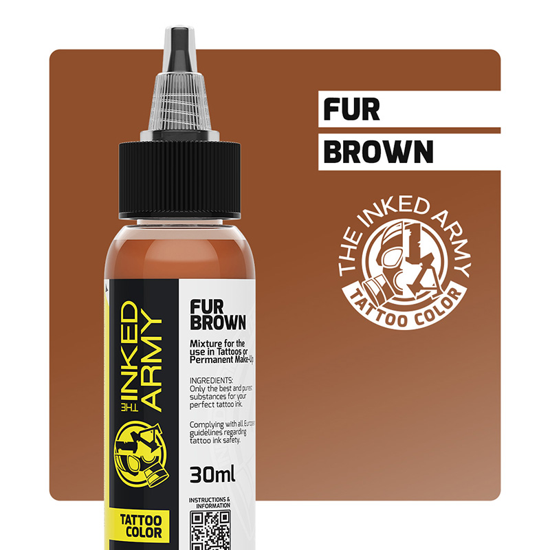 The Inked Army Tattoo Color - Fur Brown, 30 ml